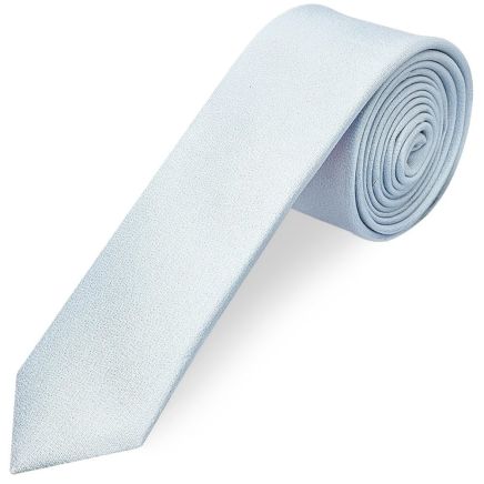 Plain Sky Blue Silk Skinny Men's Tie