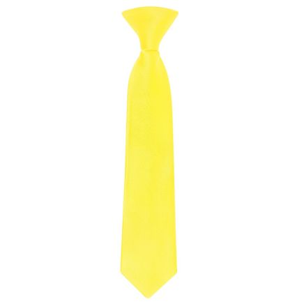 Pre Tied Sunshine Yellow Satin Boys Tie Age 4-7