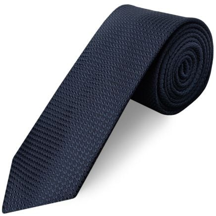 Navy Textured Classic Tie