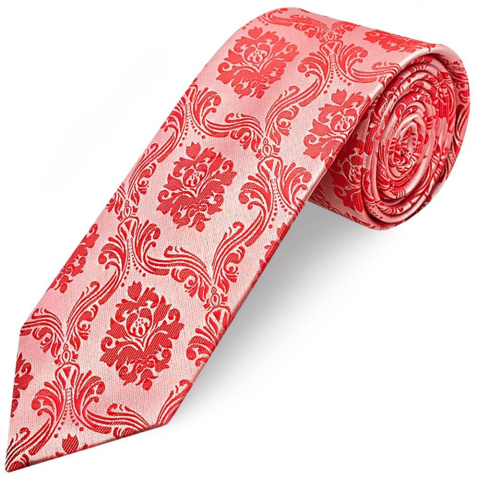 Bright Red Paisley Classic Men's Tie