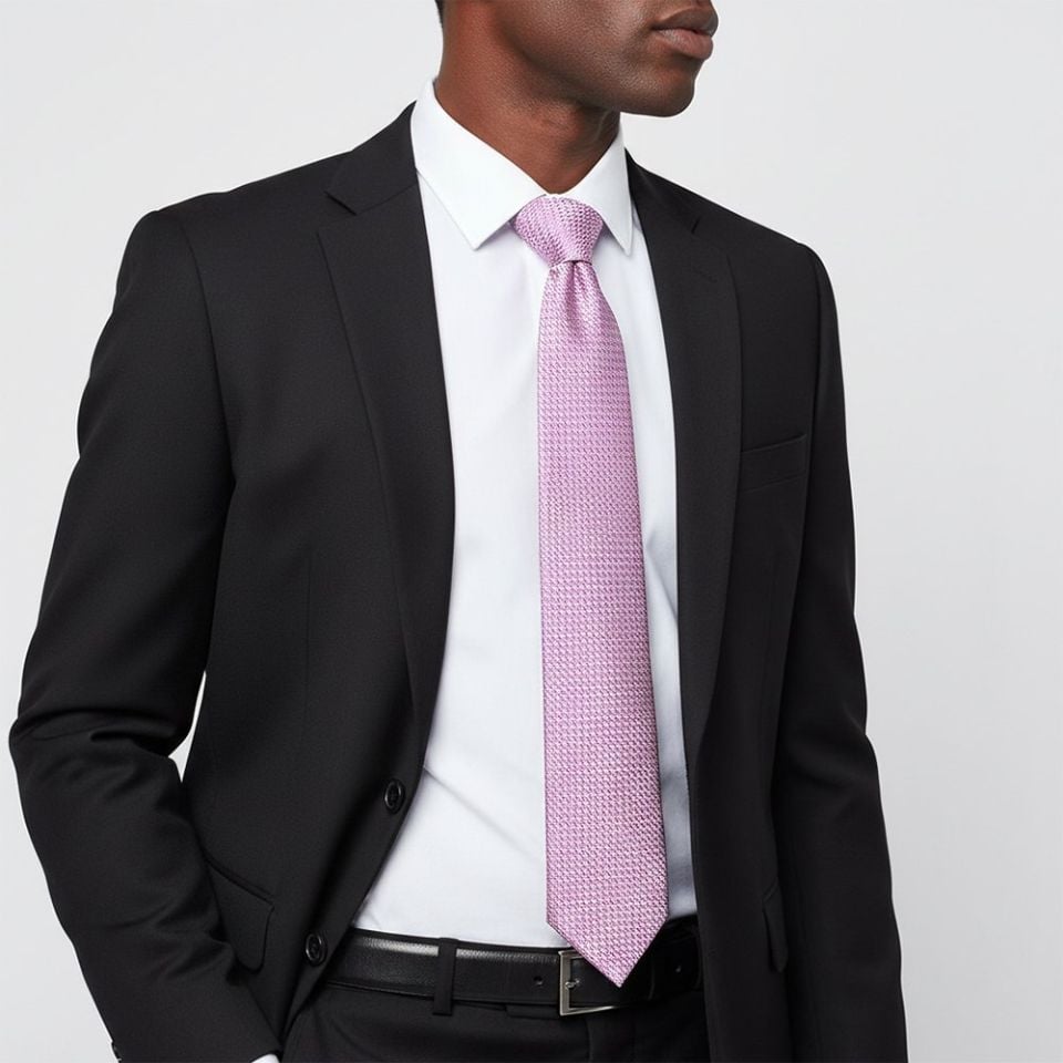 Lavender Textured Classic Tie