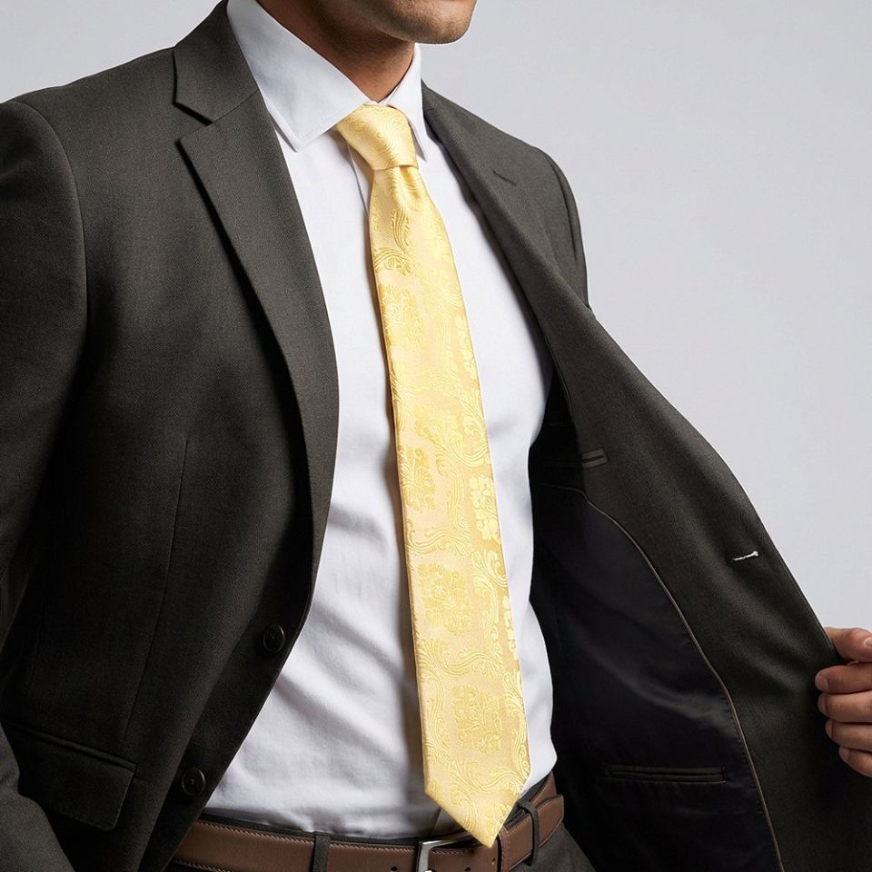 Gold Paisley Classic Men's Tie