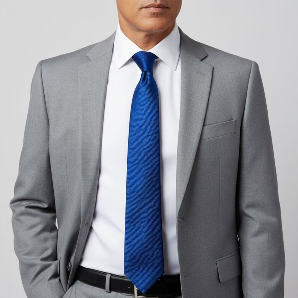 Royal Blue Silk Twill Classic Men's Tie