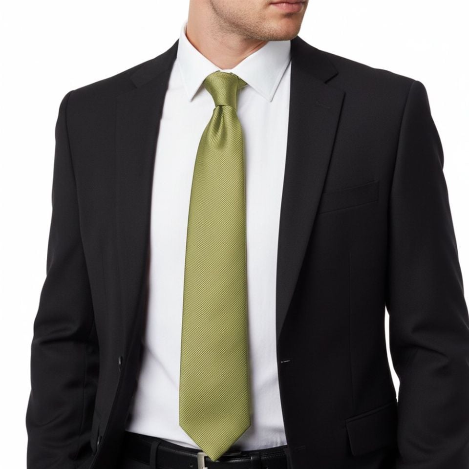 Khaki Twill Classic Silk Men's Tie