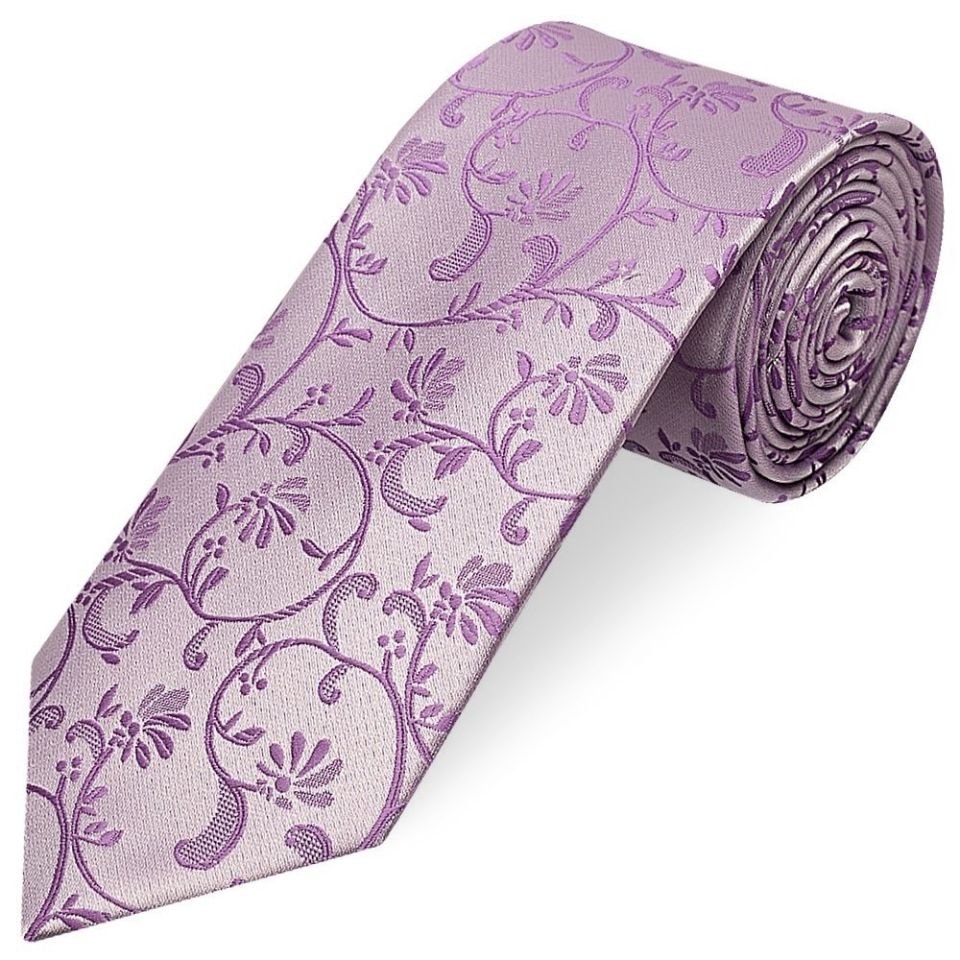 Lilac Floral Classic Men's Tie