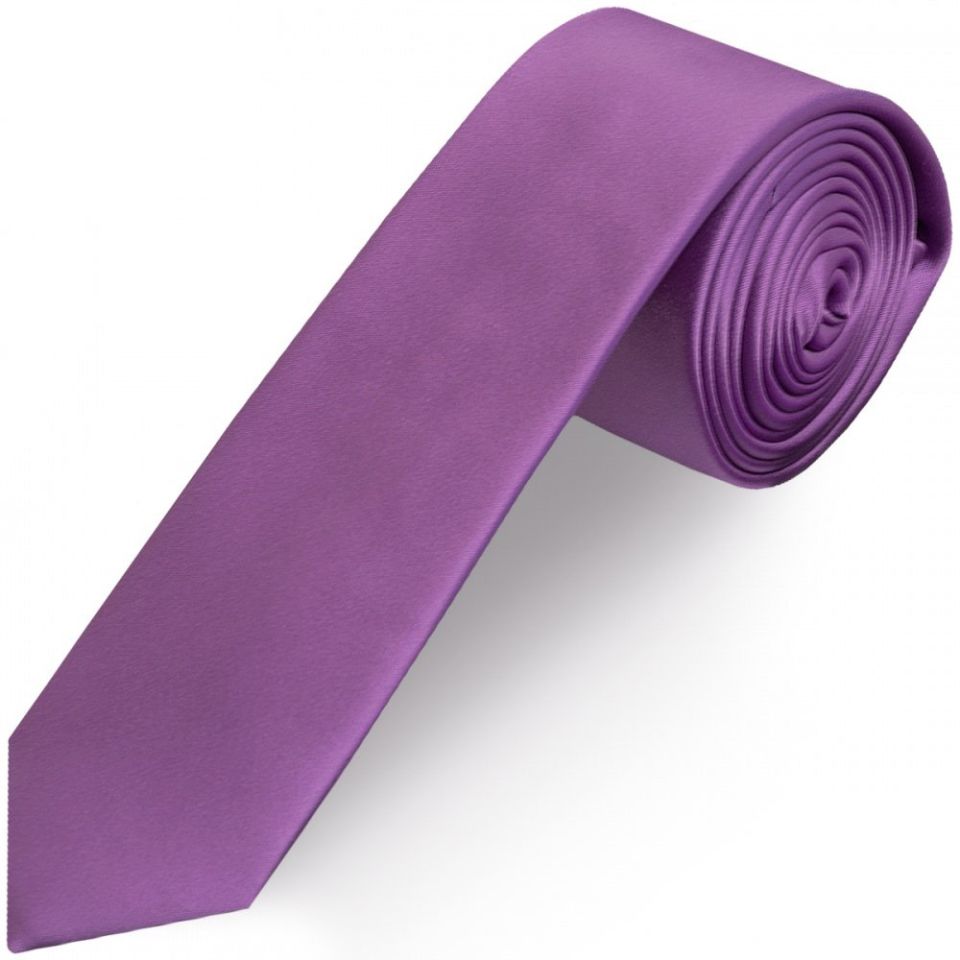 Cadburys Purple Satin Boys Tie and Pocket Square Set
