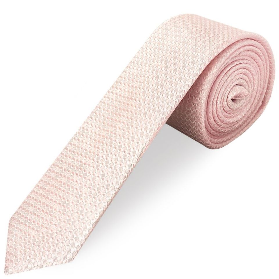 Blush Boys Textured Skinny Tie and Pocket Square Set