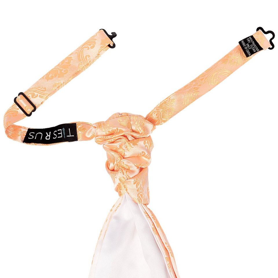Peach Paisley Men's Cravat Tie