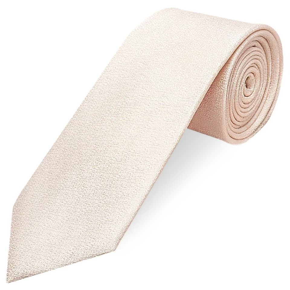 Blush Self Floral Textured Silk Classic Men's Tie