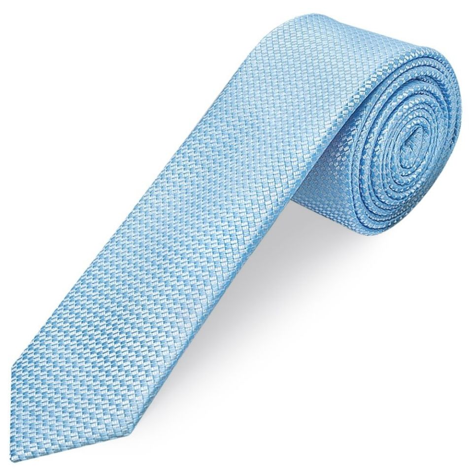 Dusty Blue Textured Skinny Tie