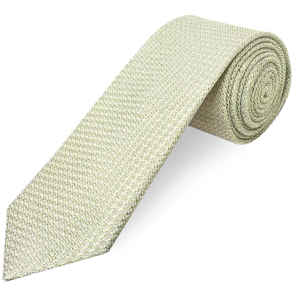 Plain Green Grenadine Silk Classic Men's Tie