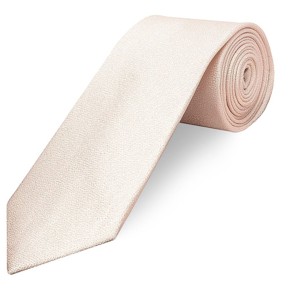 Blush Pink Textured Silk Classic Men's Tie