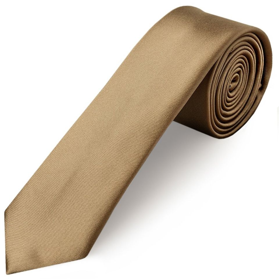 Iced Coffee Satin Boys Tie