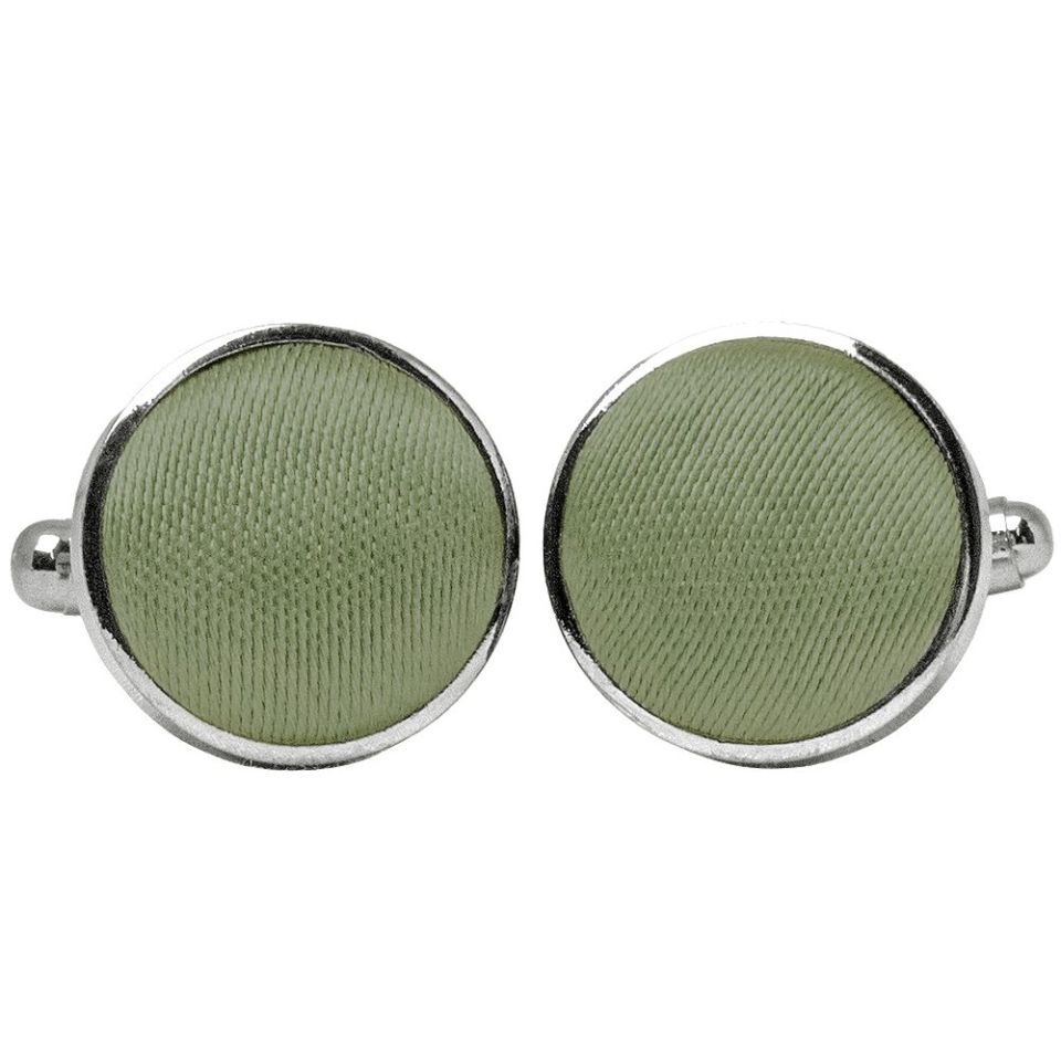 Plain Olive Green Cufflinks