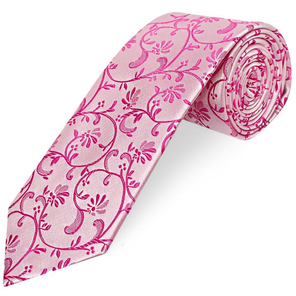 Fuchsia Floral Classic Men's Tie