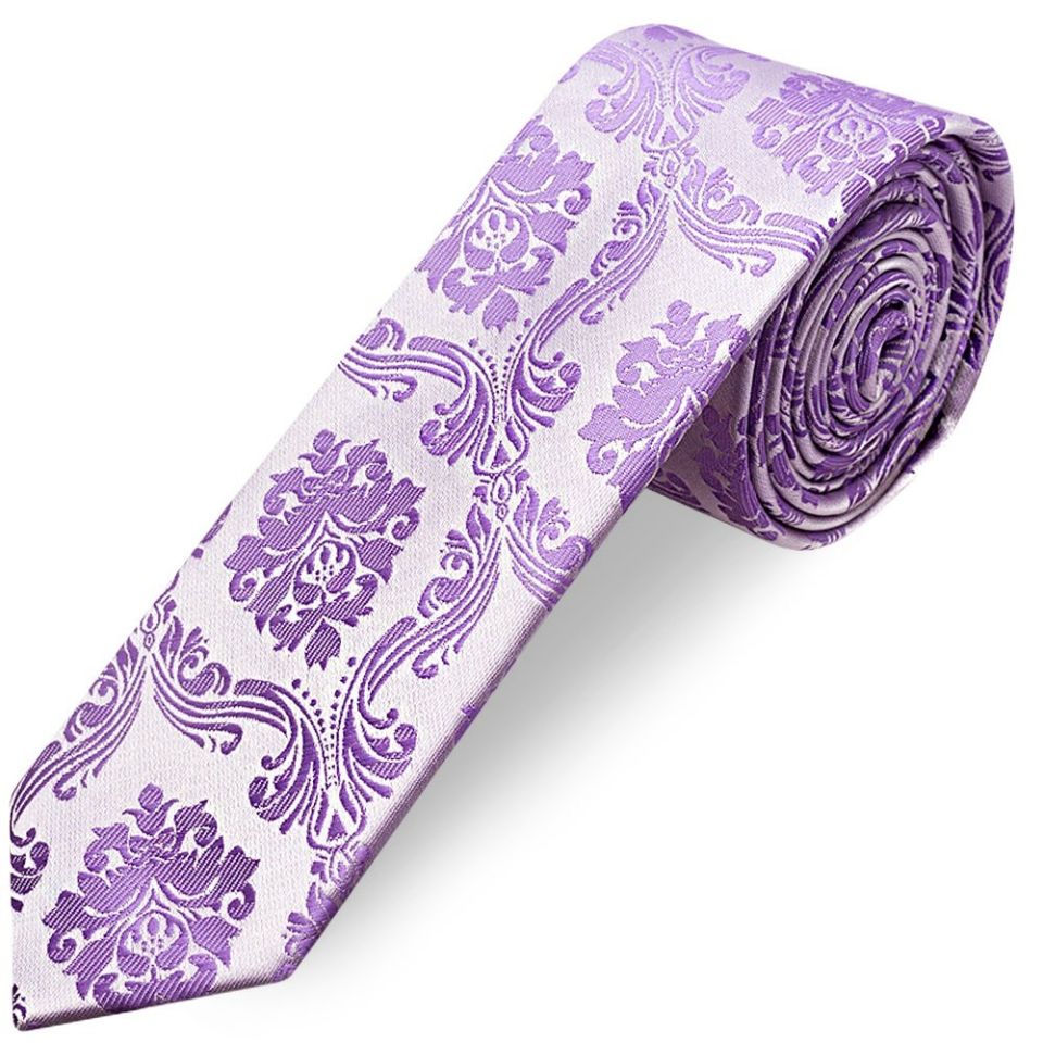 Cadbury Purple Paisley Skinny Men's Tie