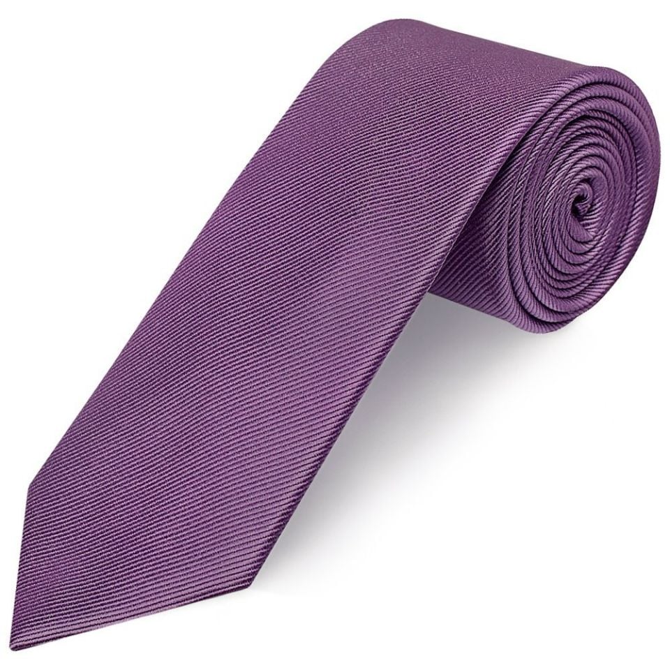Mauve Silk Twill Classic Men's Tie and Pocket Square Set