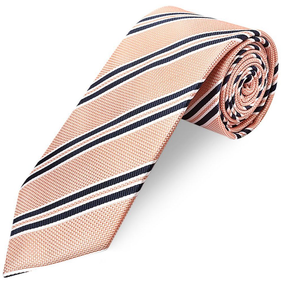 Pink Twin Stripe Classic Men's Tie