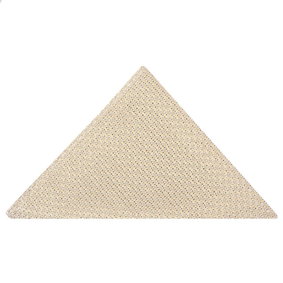 Plain Gold Grenadine Silk Pocket Square