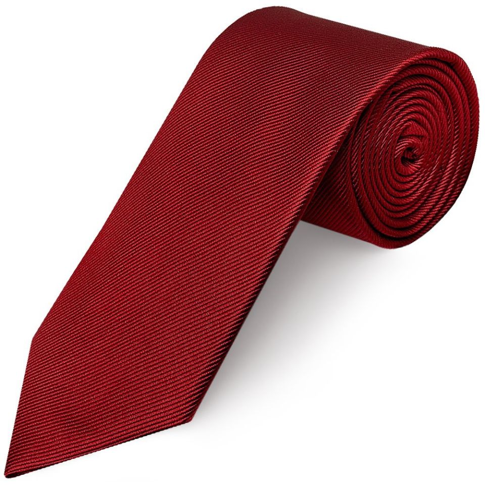 Red Silk Twill Classic Men's Tie