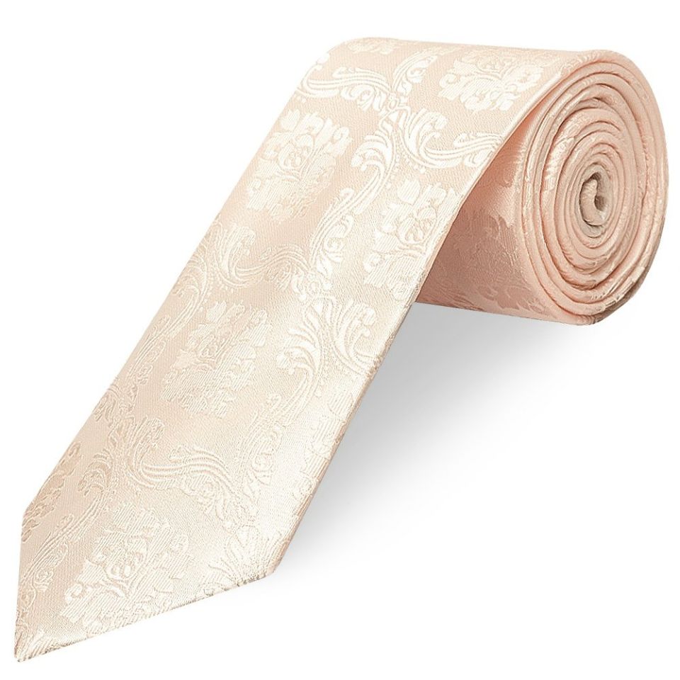 Blush Paisley Classic Men's Tie and Pocket Square Set