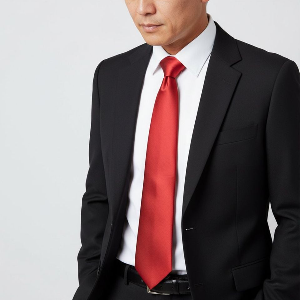 Fiesta Red Satin Classic Men's Tie