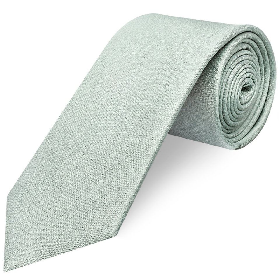 Plain Duck Egg Silk Classic Men's Tie and Pocket Square Set