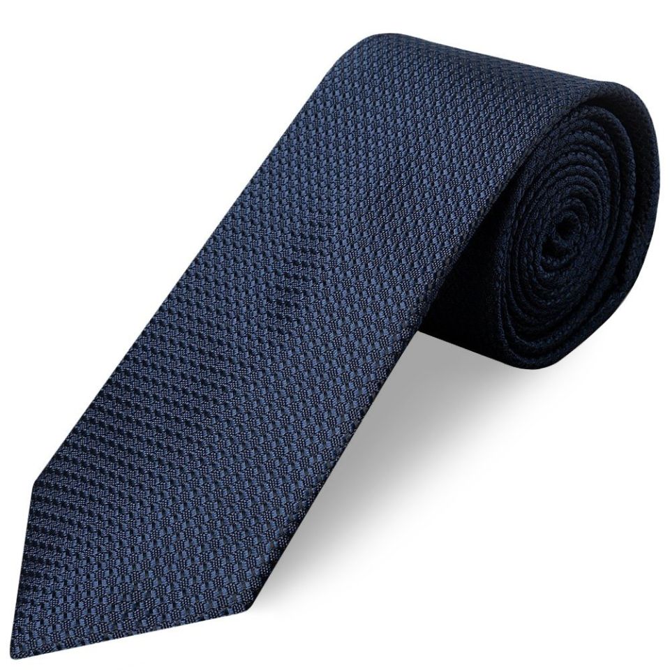 French Navy Textured Classic Tie