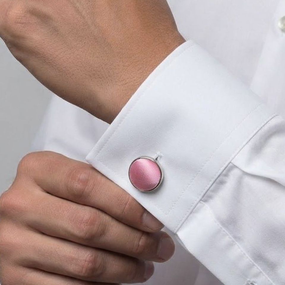 Plain Dusty Pink Cufflinks