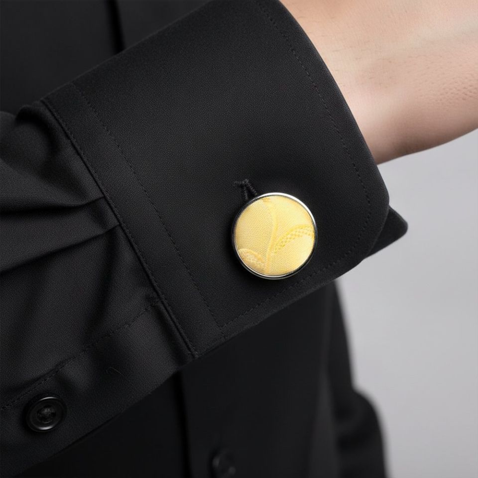 Gold Floral Cufflinks