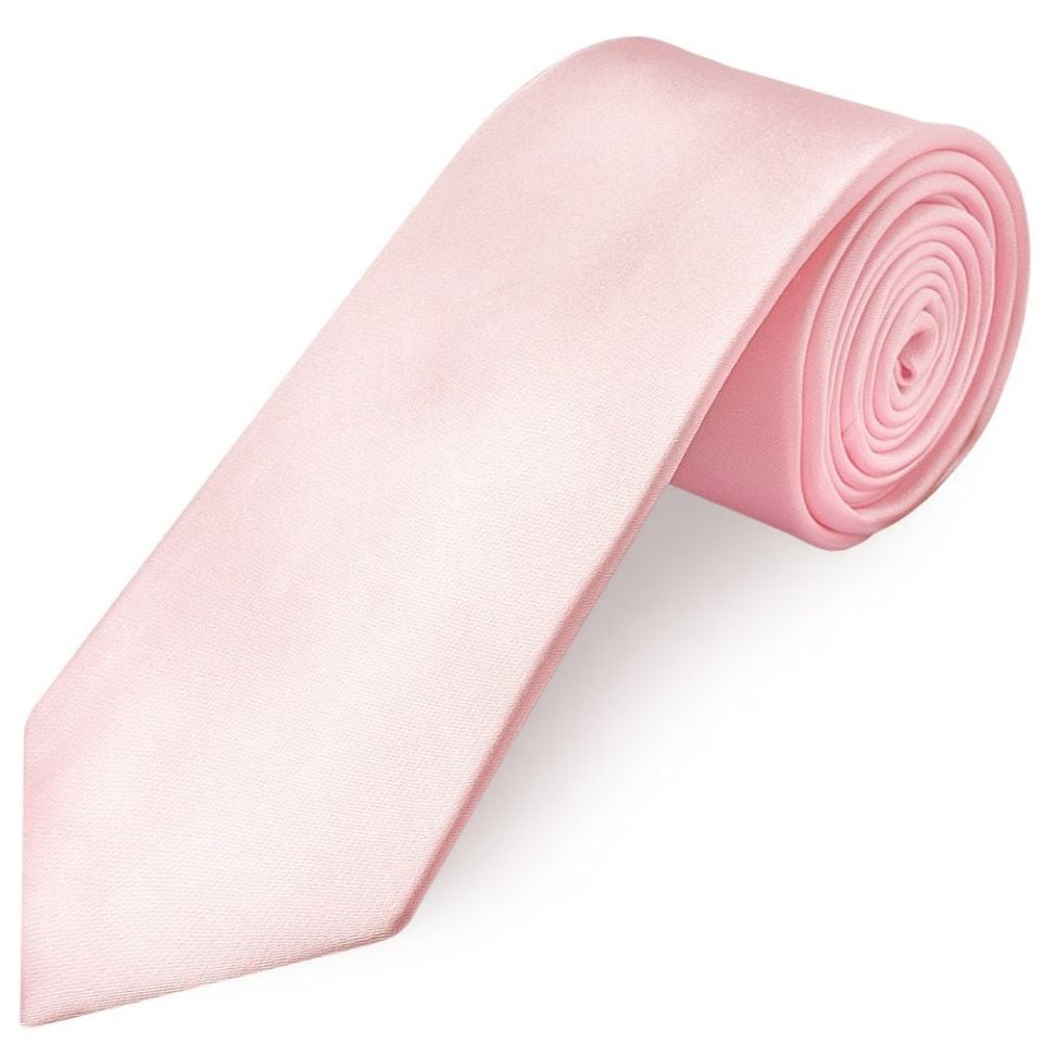 Baby Pink Satin Classic Men's Tie