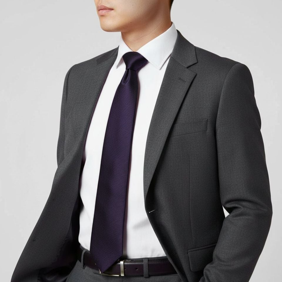 Plum Silk Twill Silk Classic Men's Tie