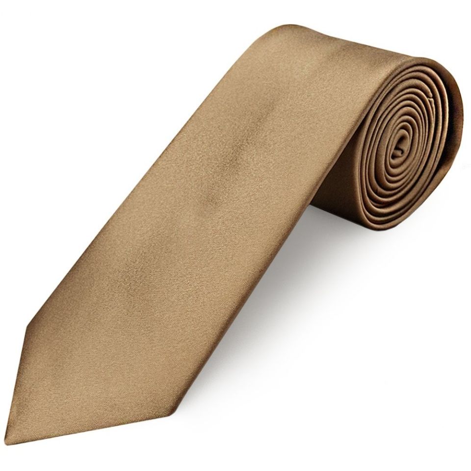 Iced Coffee Satin Classic Men's Tie and Pocket Square Set