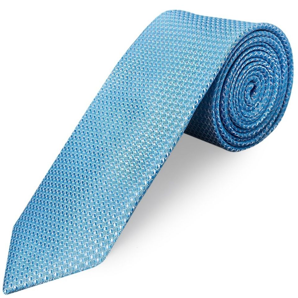Blue Textured Classic Tie