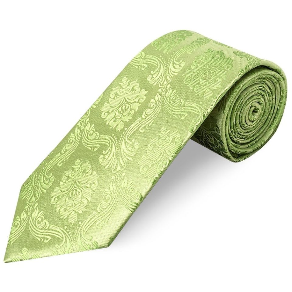 Light Green Paisley Classic Men's Tie