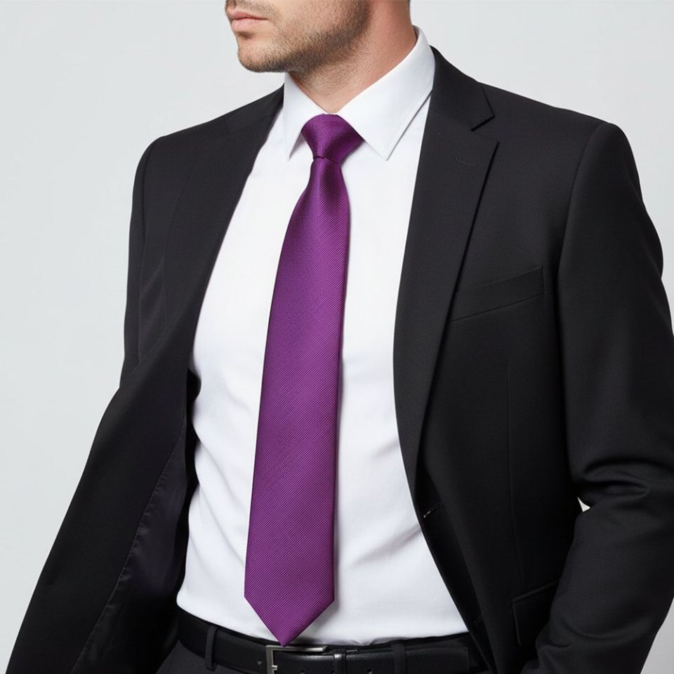 Cadbury Purple Silk Twill Classic Men's Tie