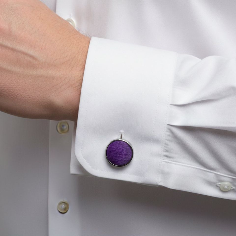 Plain Purple Cufflinks