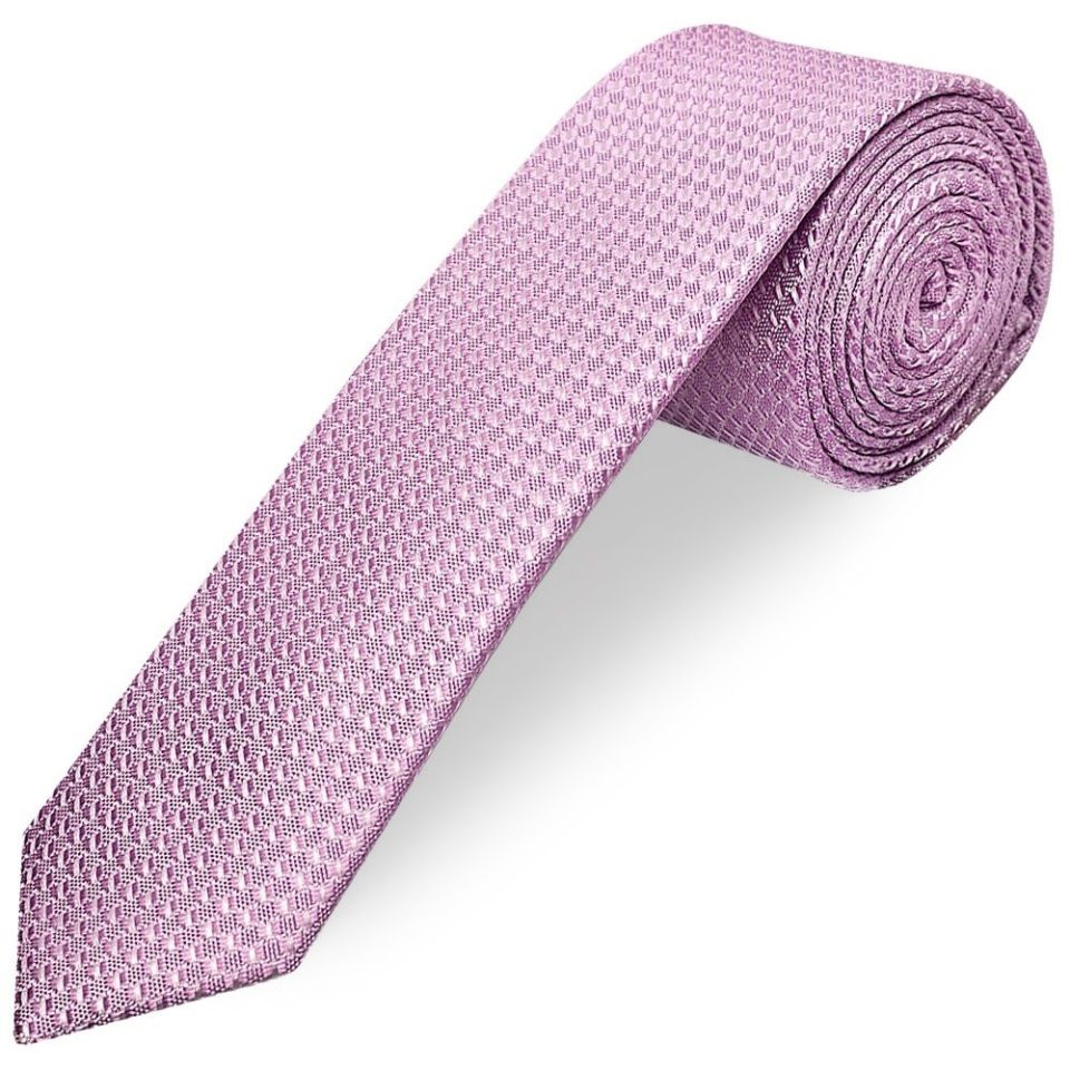 Lavender Textured Skinny Tie