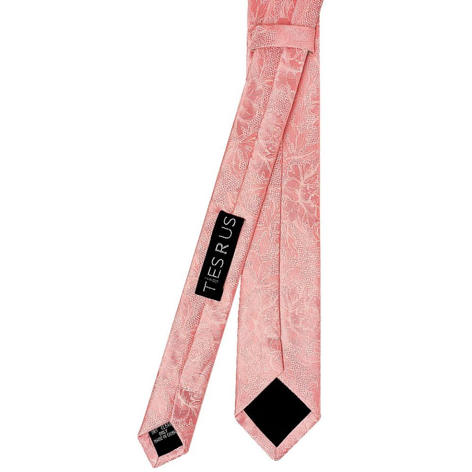 Pink Flower Skinny Men's Tie