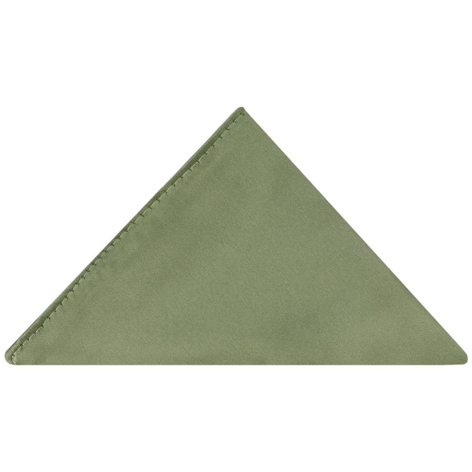 Plain Olive Green Satin Skinny Boys Tie and Pocket Square Set Age 8-11 Years