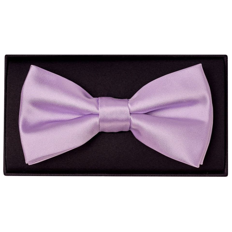Plain Lilac Hand Made Mens Bow Tie