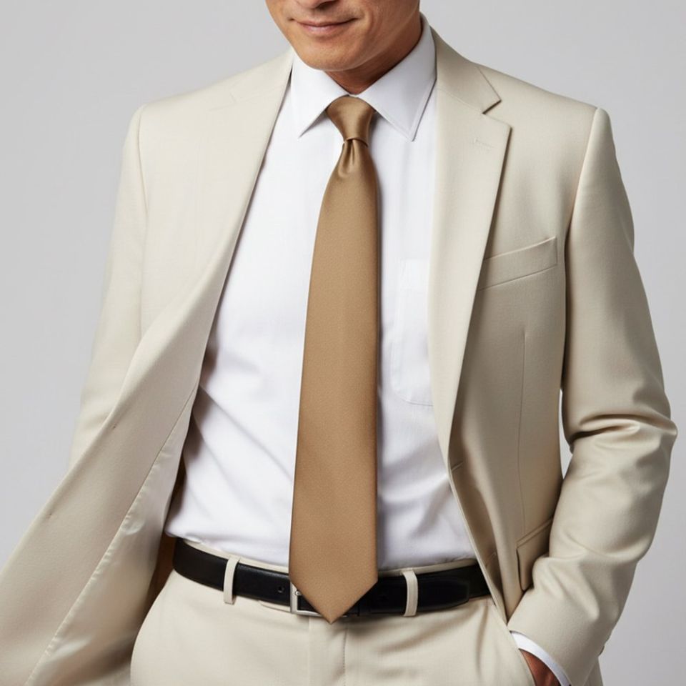 Iced Coffee Satin Classic Men's Tie