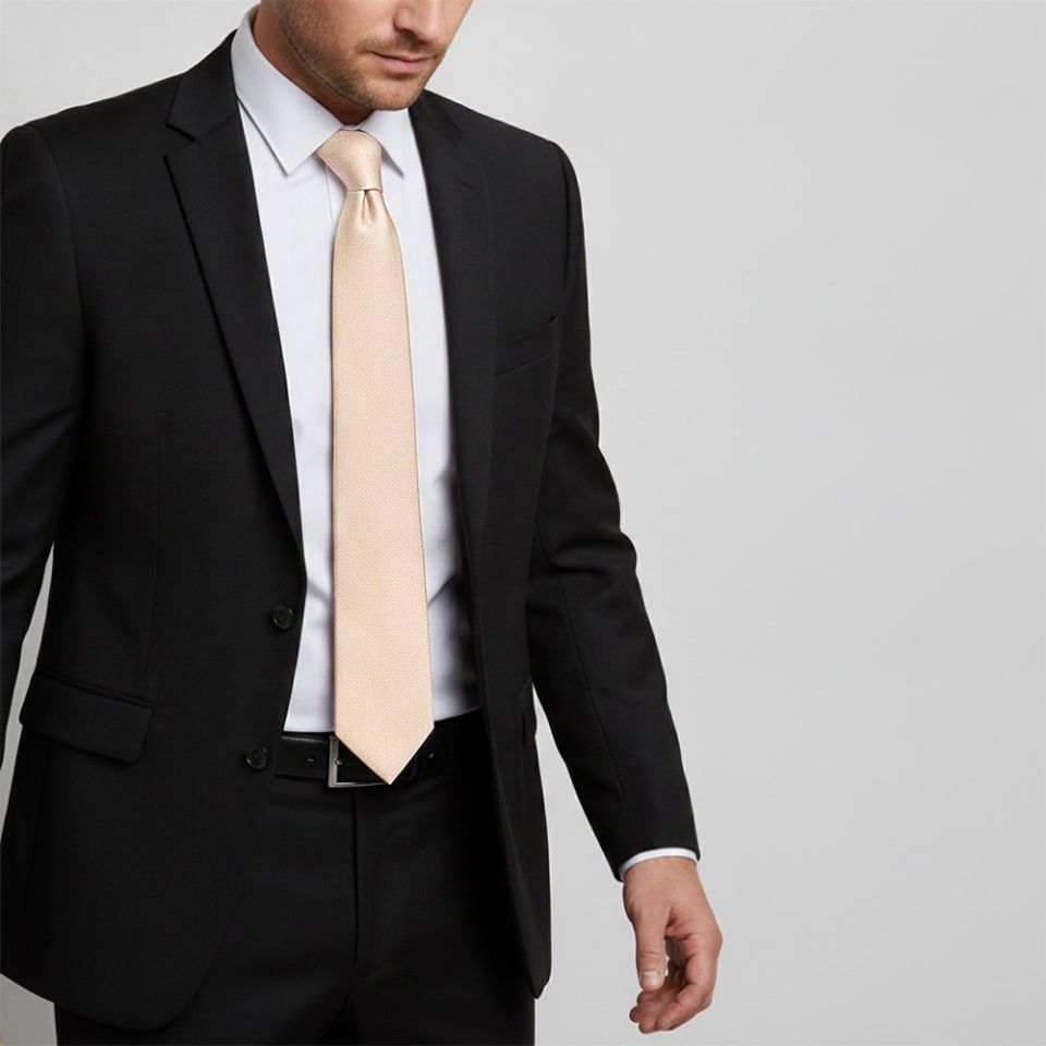 Plain Nude Silk Classic Men's Tie