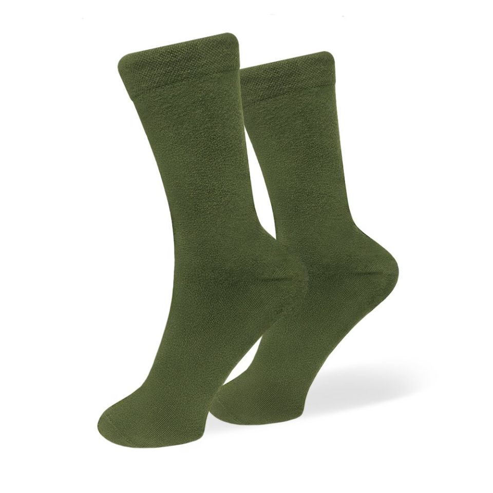Olive Cotton Socks