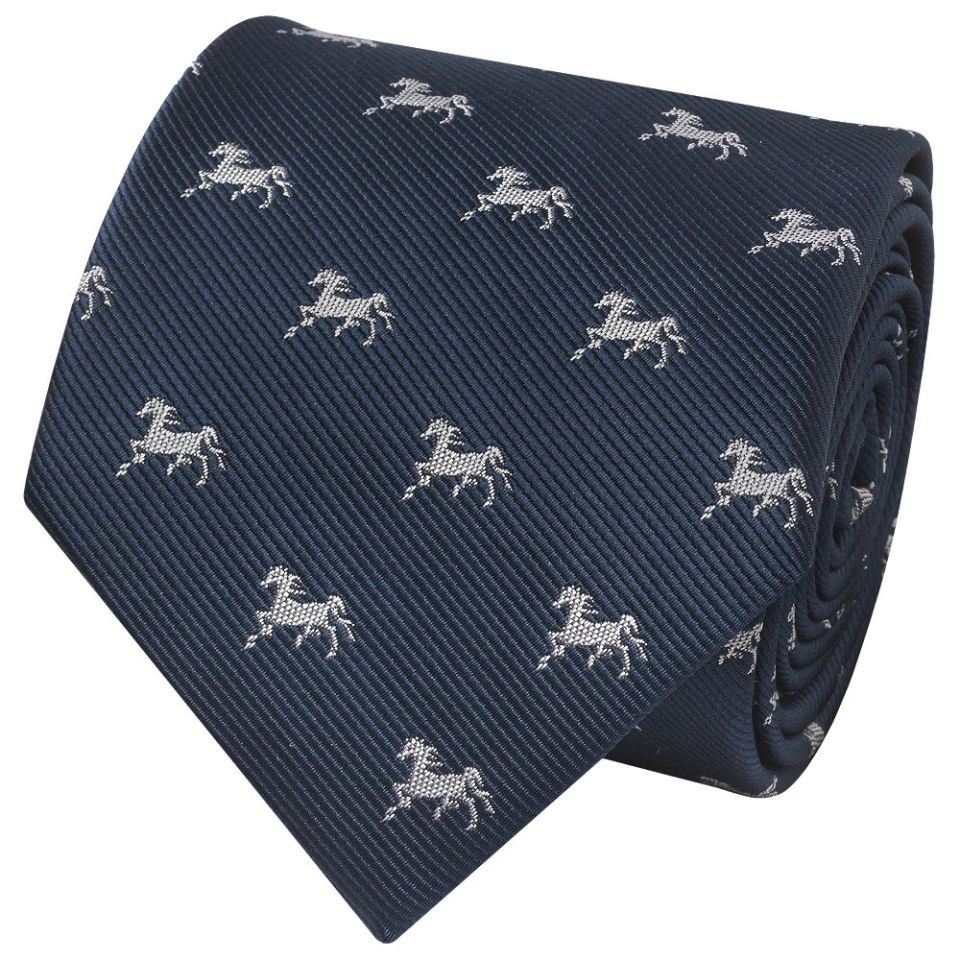 Mens Navy Horse Classic Tie