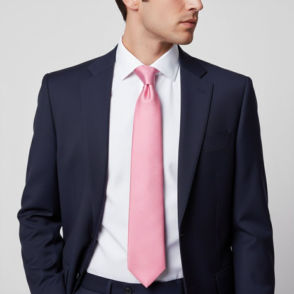 Blush Pink Silk Twill Classic Men's Tie