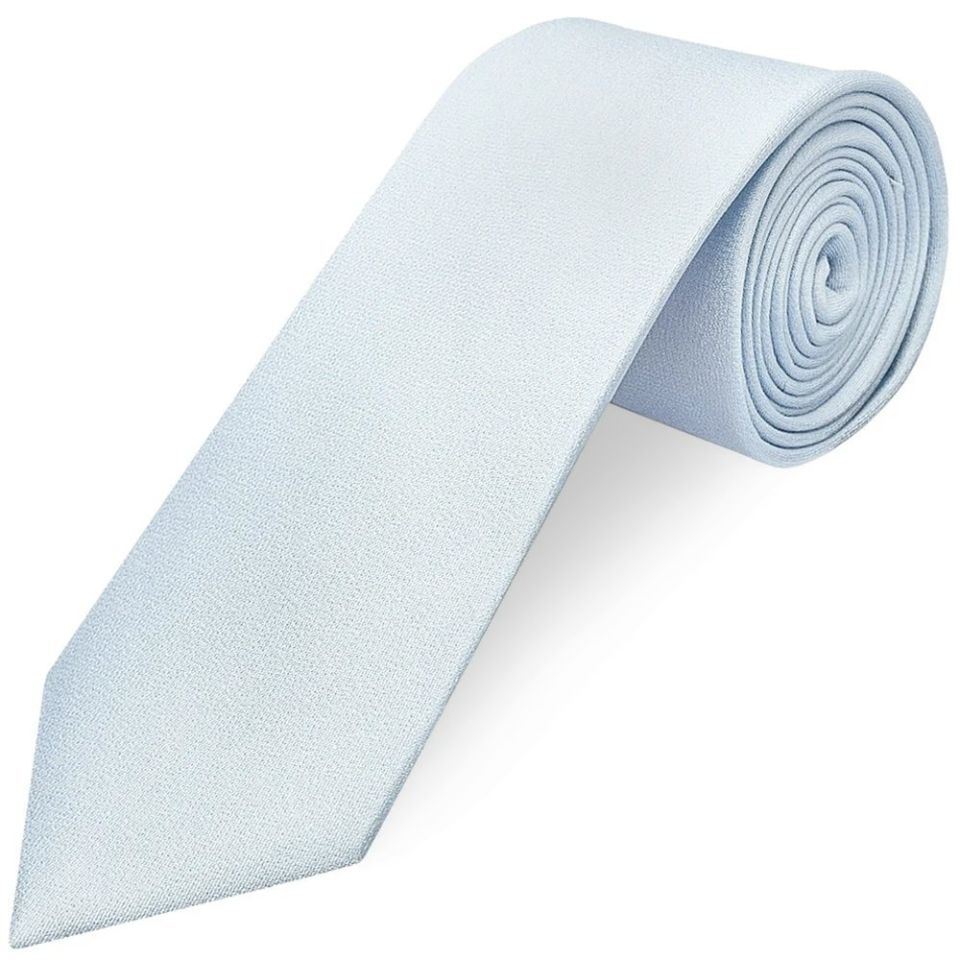 Plain Sky Blue Silk Classic Men's Tie