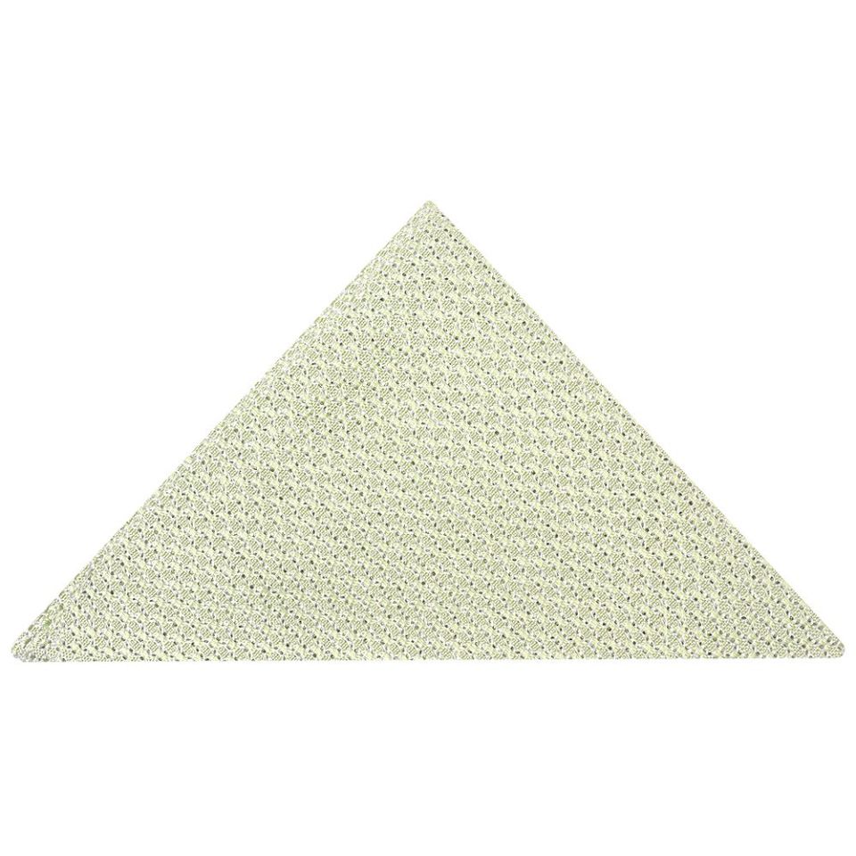 Plain Green Grenadine Silk Skinny Men's Tie and Pocket Square Set
