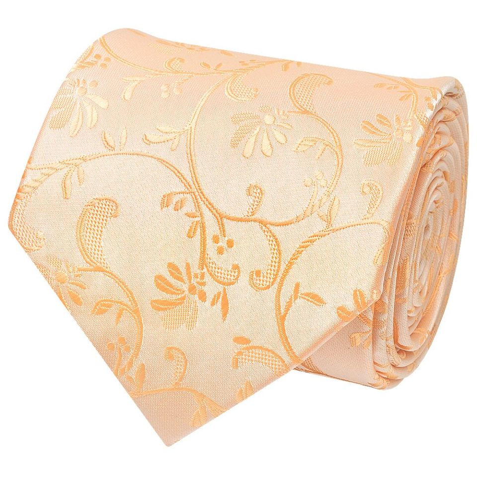 Peach Floral Classic Men's Tie