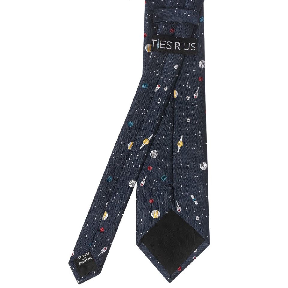 Mens Navy Planet Classic Tie